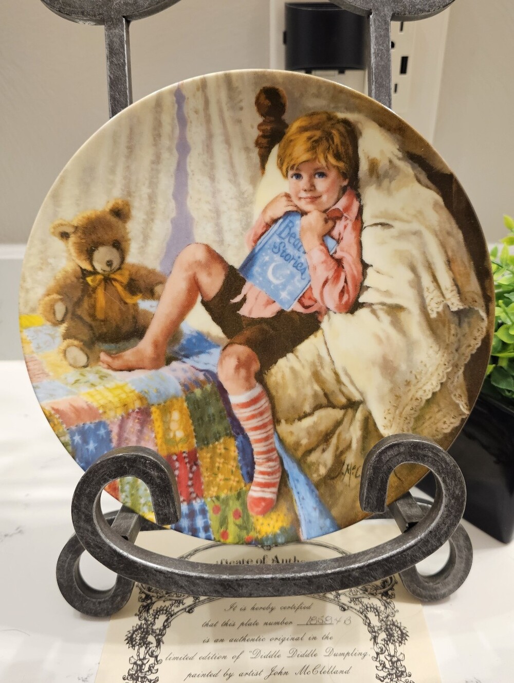Diddle Diddle Dumpling Decorative Plate By John McClelland - Vintage